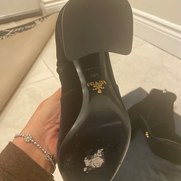 Velvet prada boots 381/2 - Picture 10 of 11